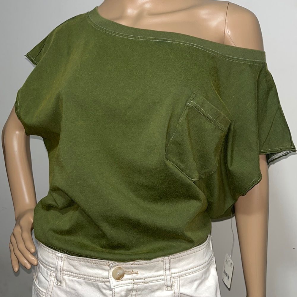 Free People Road Trip Cotton Bodysuit, Verde - Picture 12 of 12